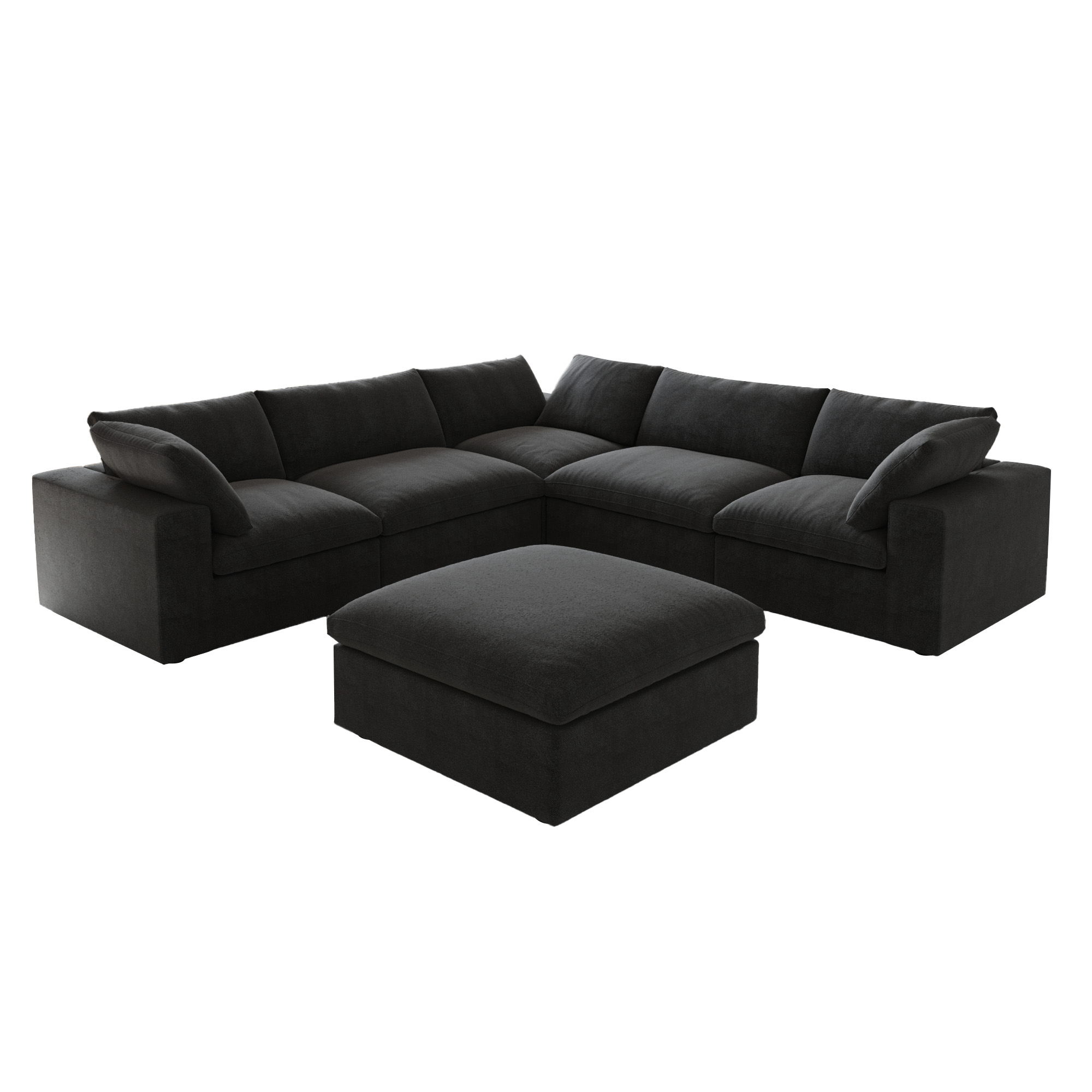 Sky Cloud | 120.45″ Modular Sofa-Multi Seat with Ottoman Couch Set