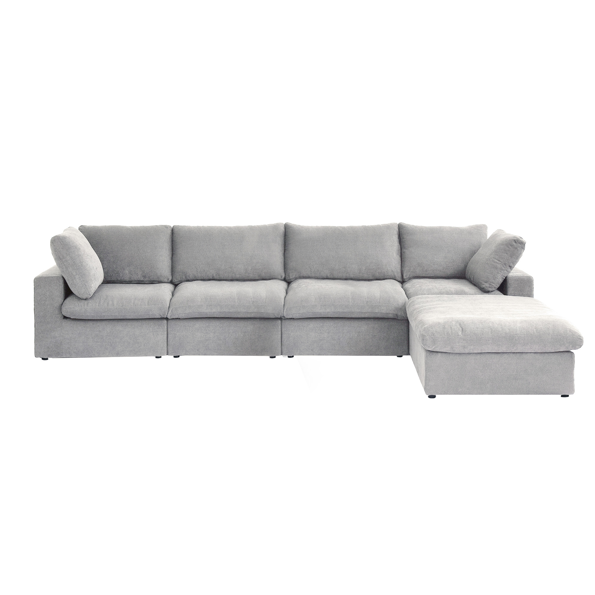 Sky Cloud | 160.6″ Sectional Sofa L-Shaped Lounge Removable Sofa Cover