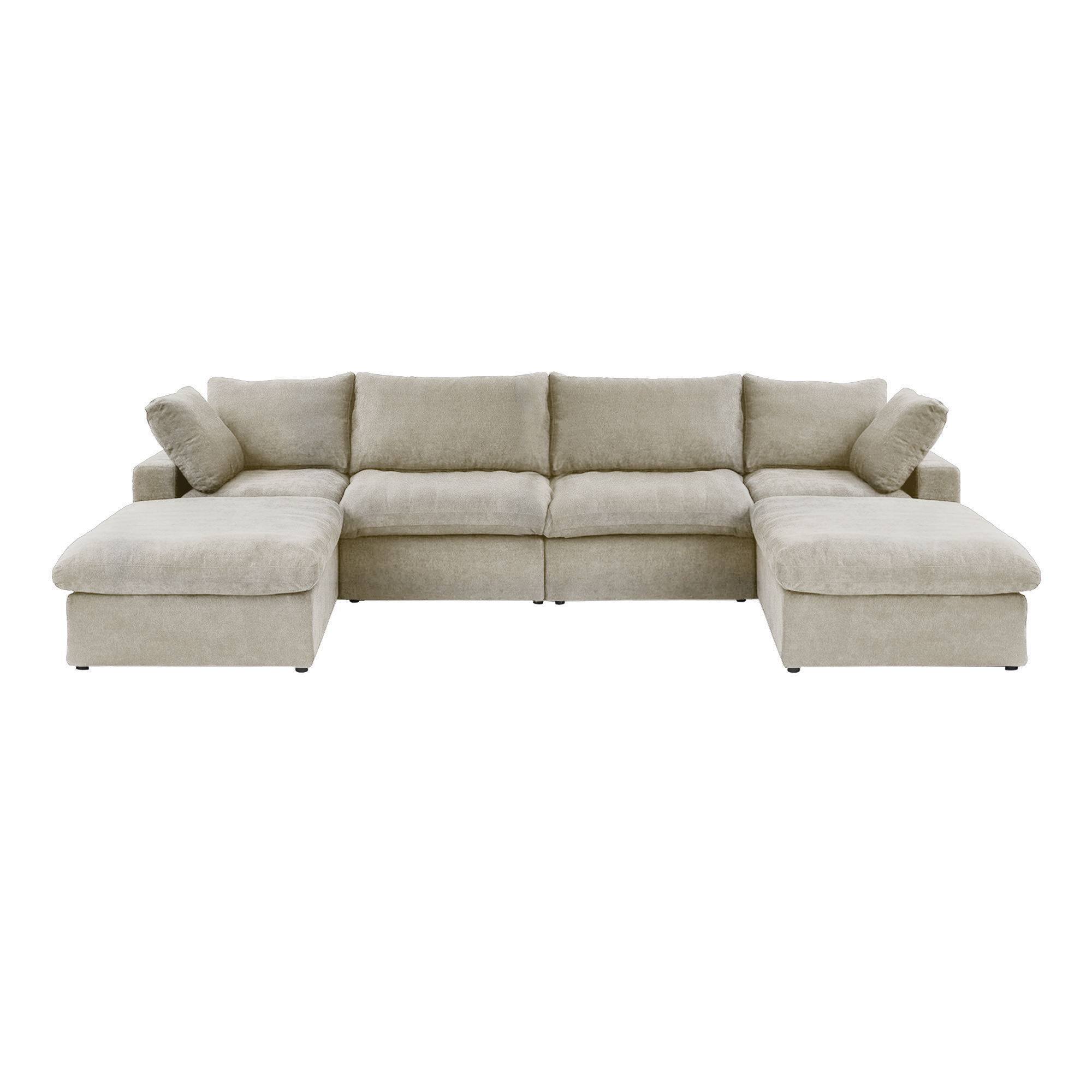 Sky Cloud | 160.6″ Sectional Sofa U-Shaped Couch Removable Sofa Cover