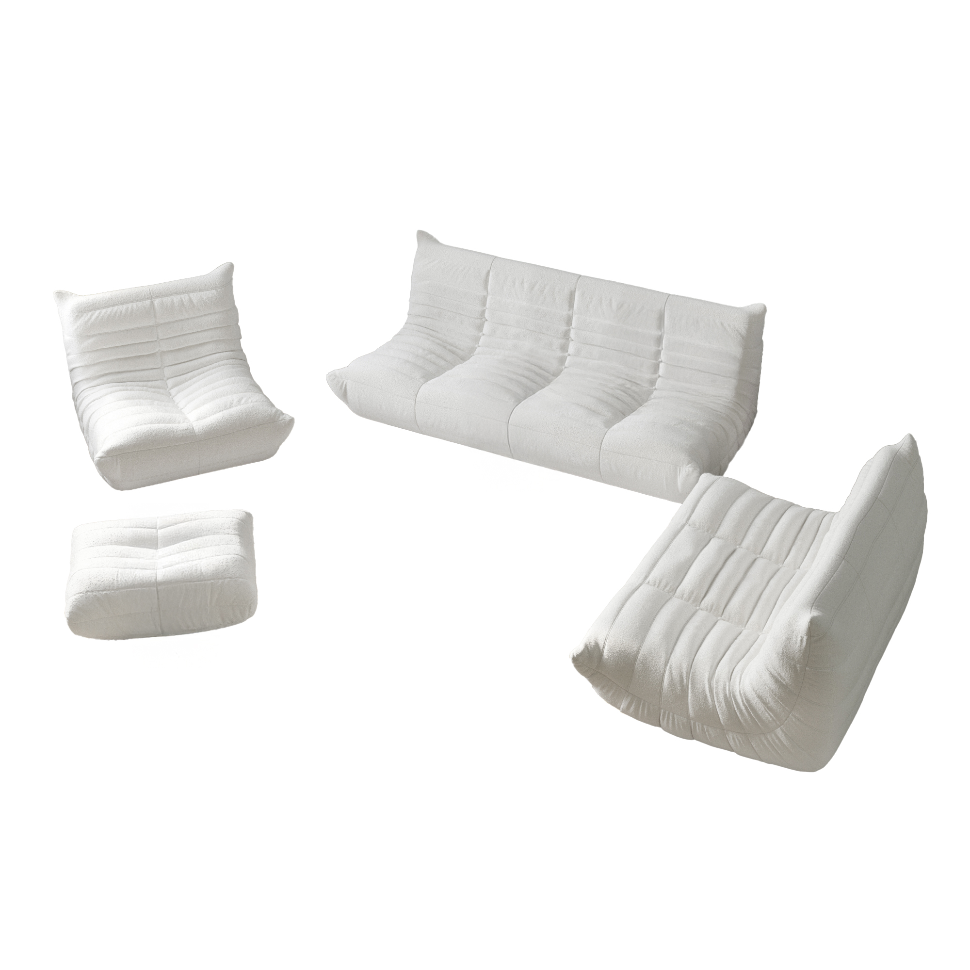 Caterpillar | Floor Sofa-Lazy 4 Piece Sofa Set