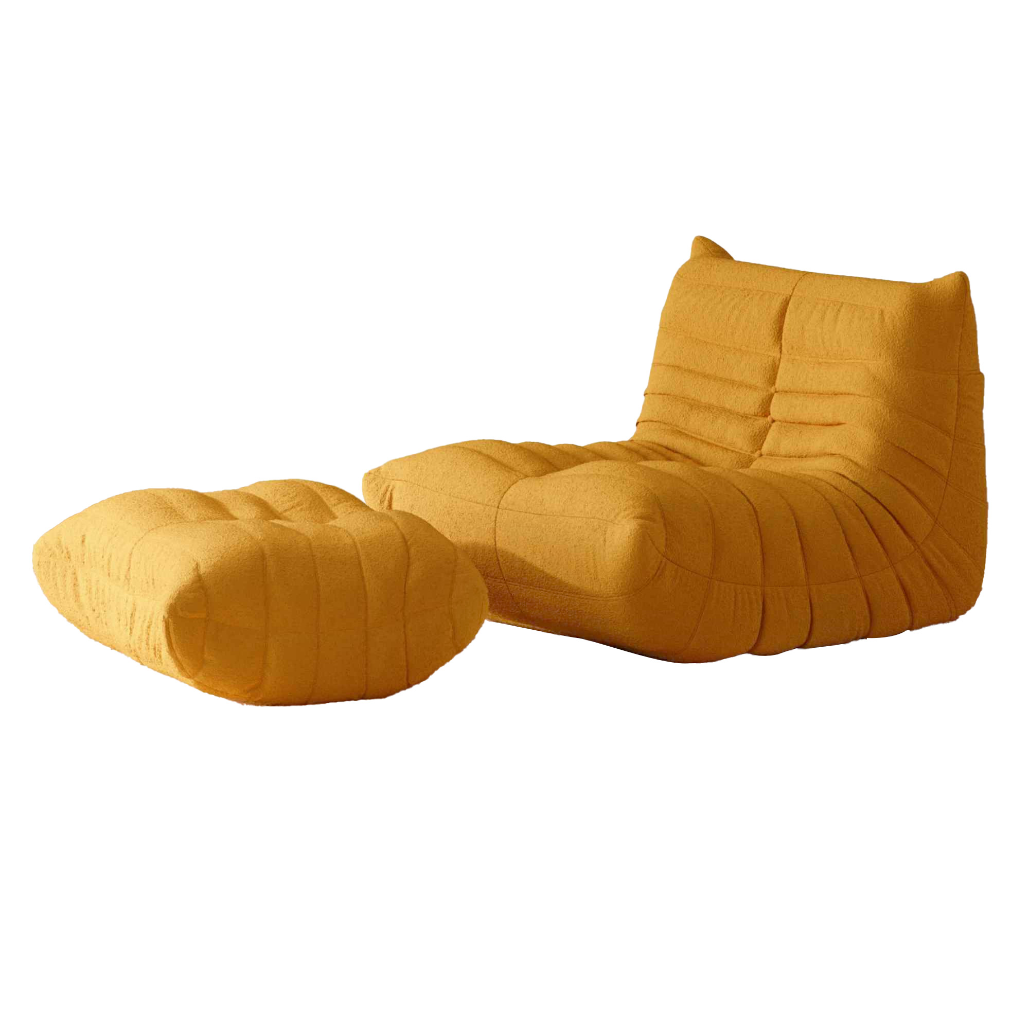 Caterpillar | Floor Sofa-Single Seat Set Teddy Velvet