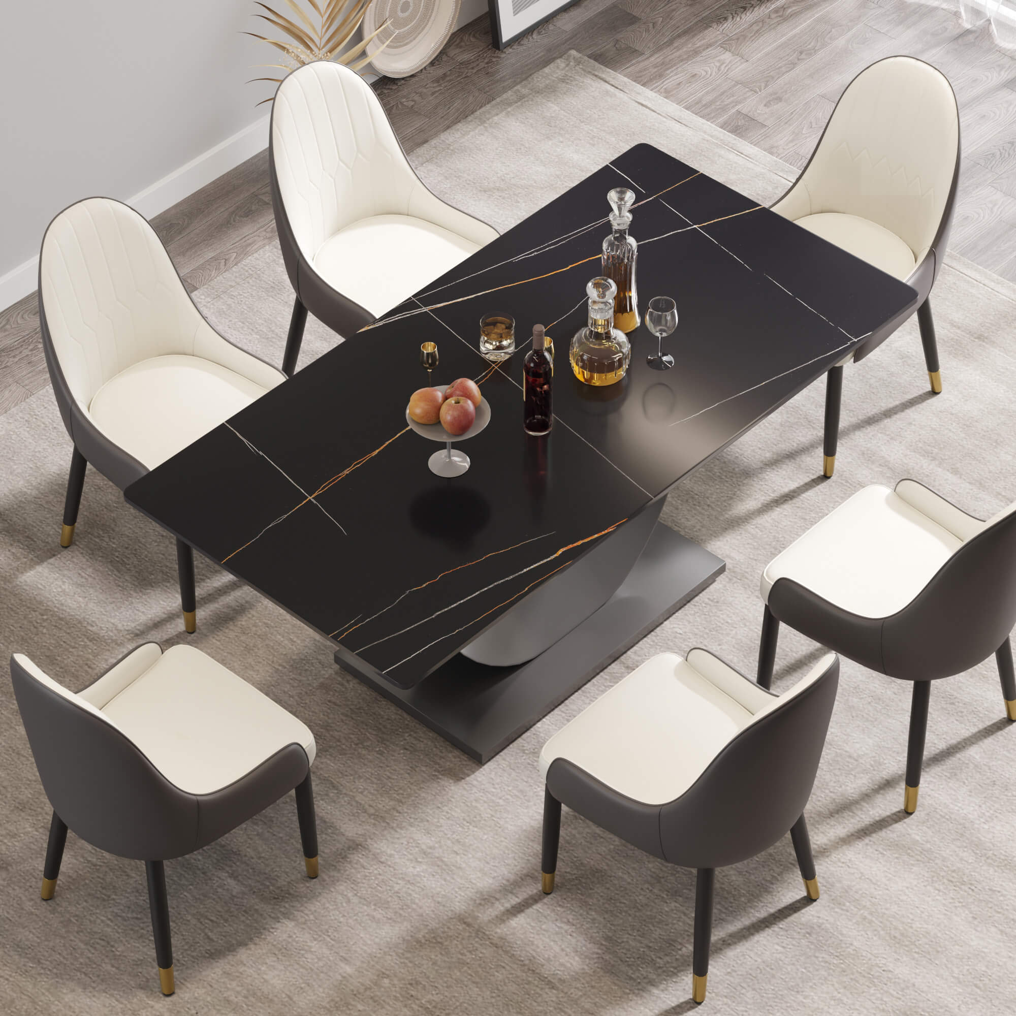 Mezzaluna 63-70.84 Inches Dining Table