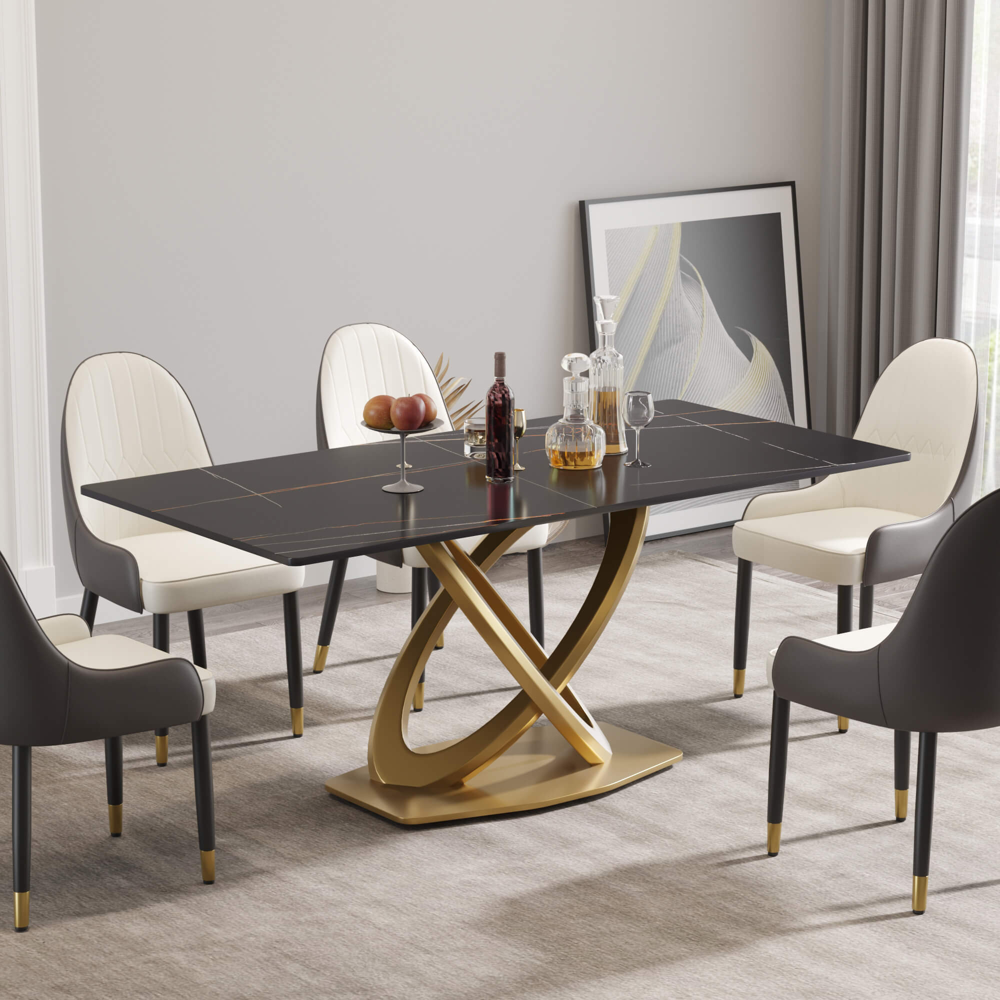 Marmo 63-70.84″ Dining Table