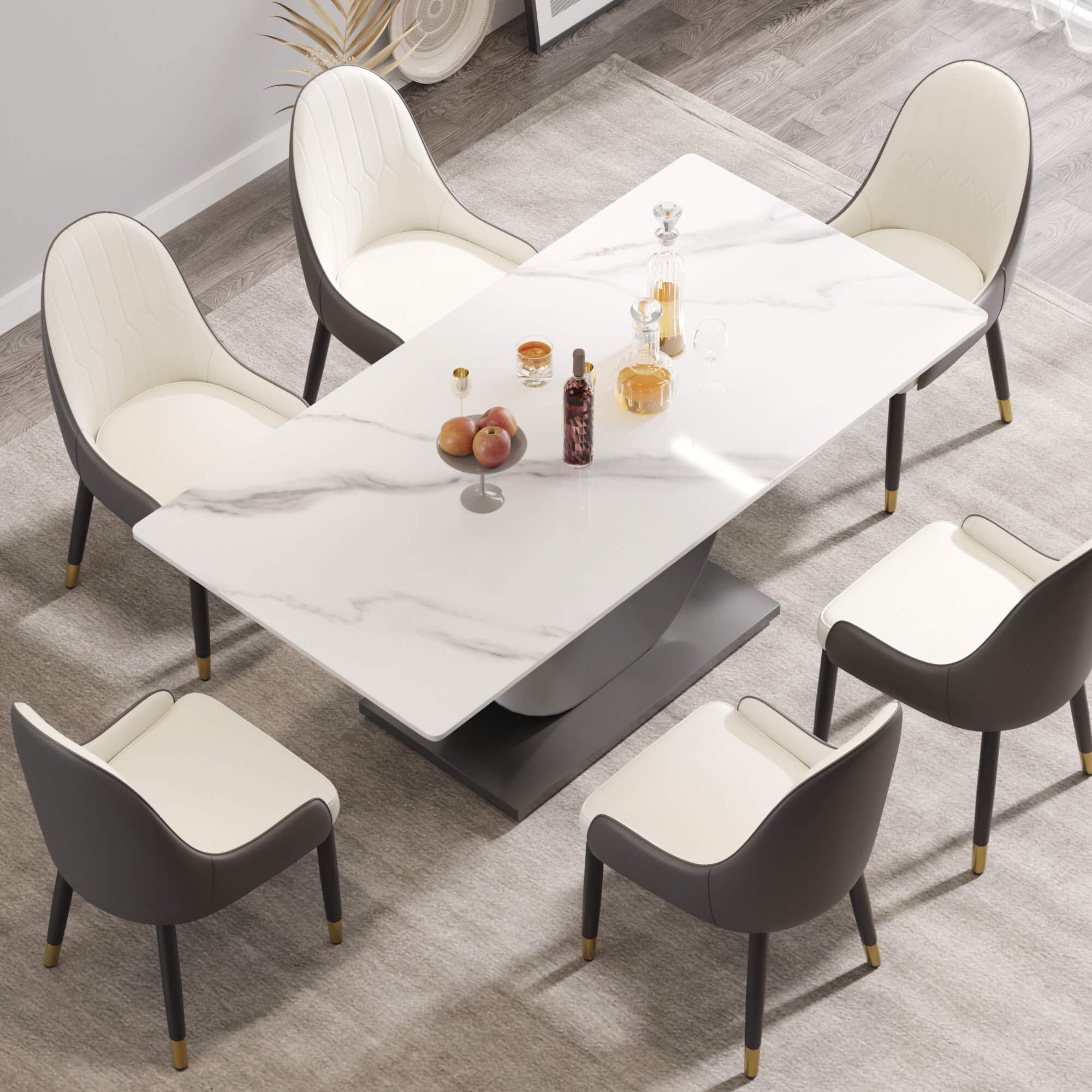 Mezzaluna 63-70.84 Inches Dining Table