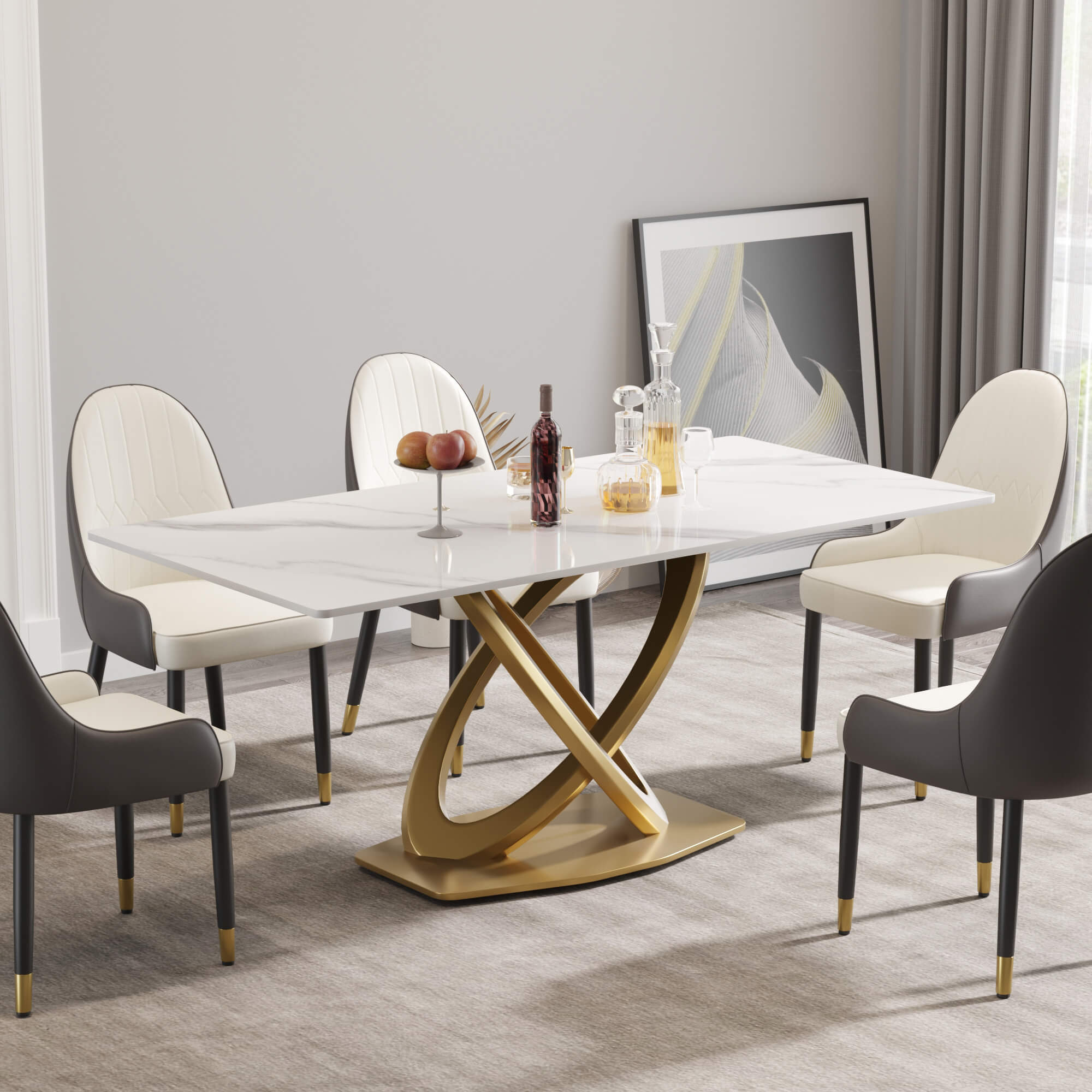 Marmo 63-70.84″ Dining Table