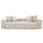 Pixel Modern Modular Sofa | Pet-Friendly 102-Inch Corduroy Sleepers 3-Seaters
