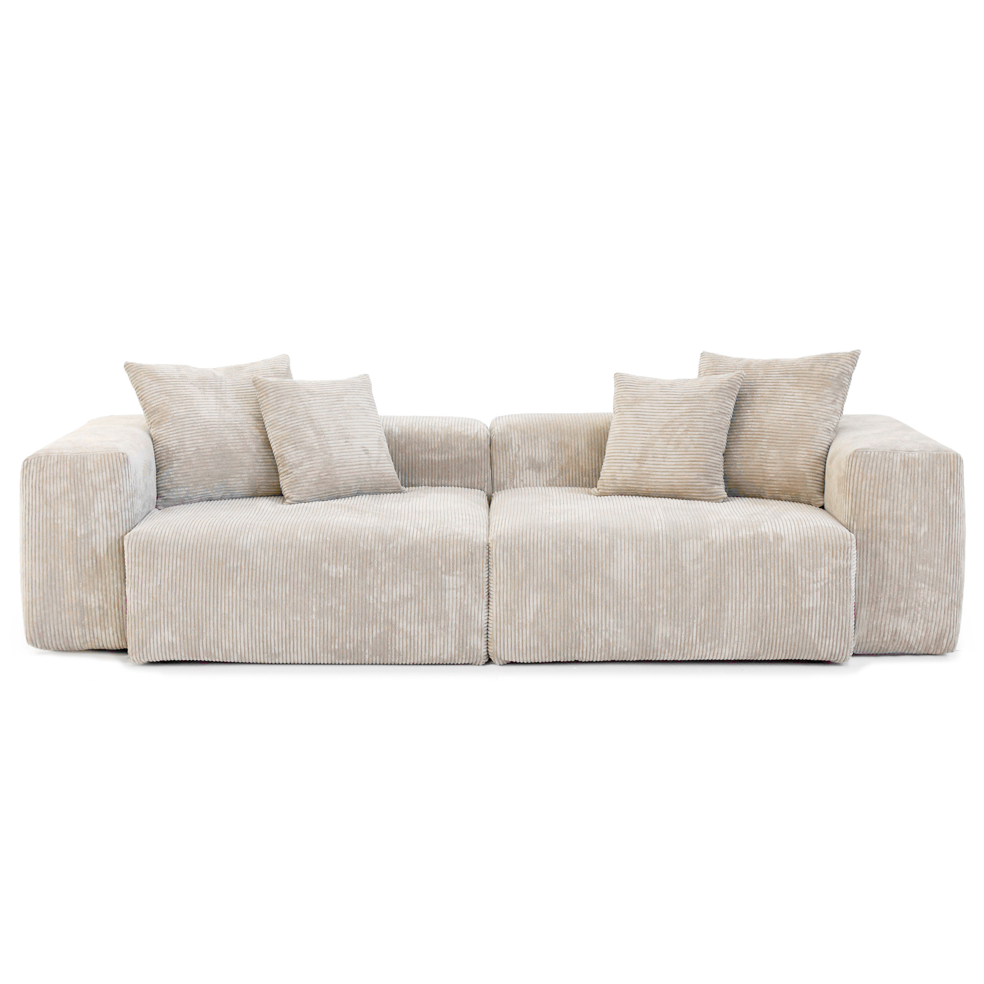 Pixel Modern | 102.36″ Loveseat Corduroy Sofa Removable Sofa Cover