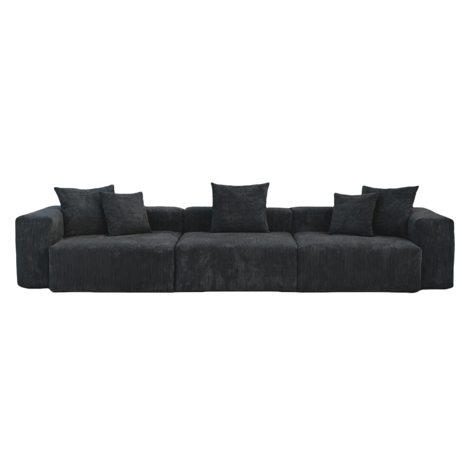 Modular Flexibility 142-Inch Corduroy Sleepers 3-Seaters