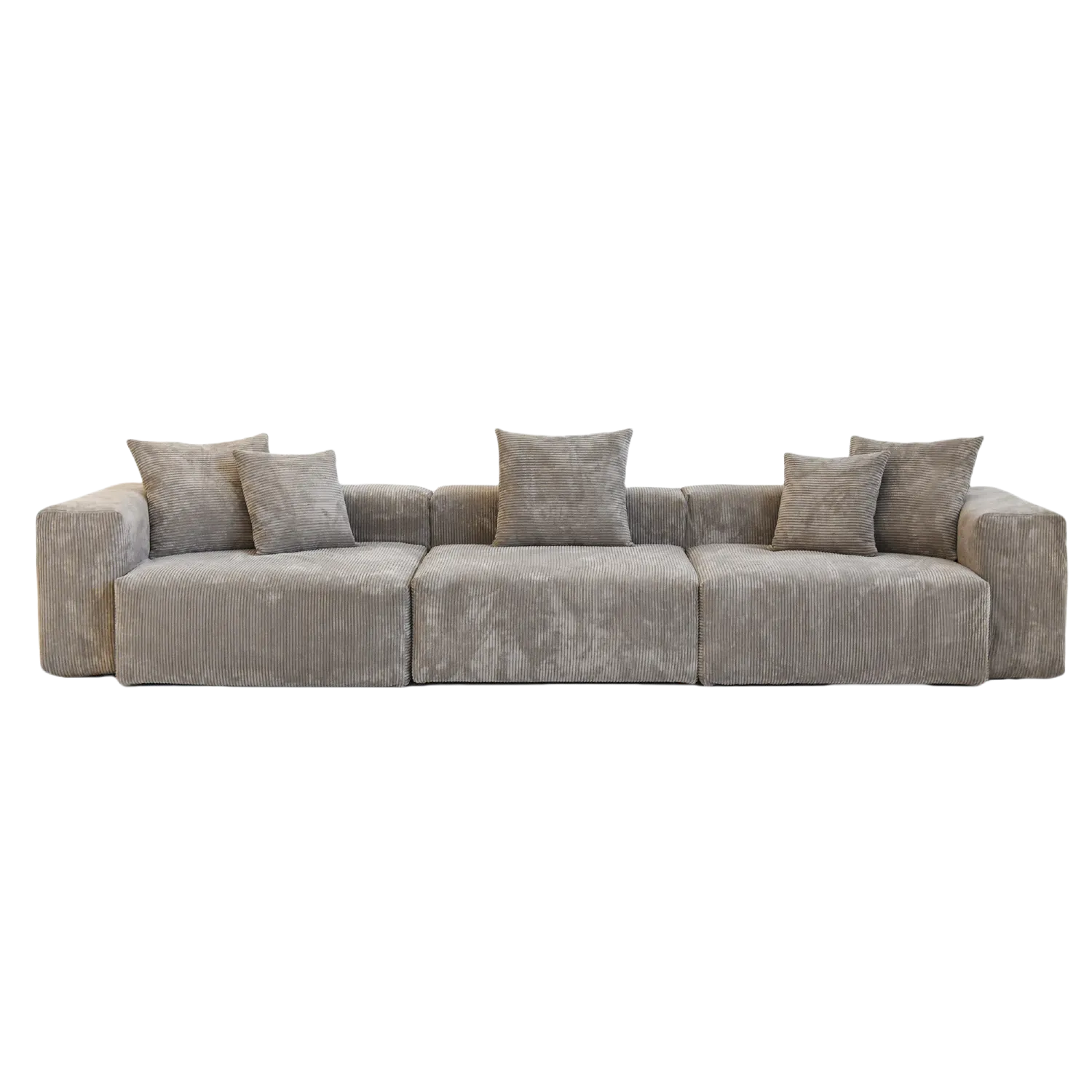 Modular Flexibility 142-Inch Corduroy Sleepers 3-Seaters