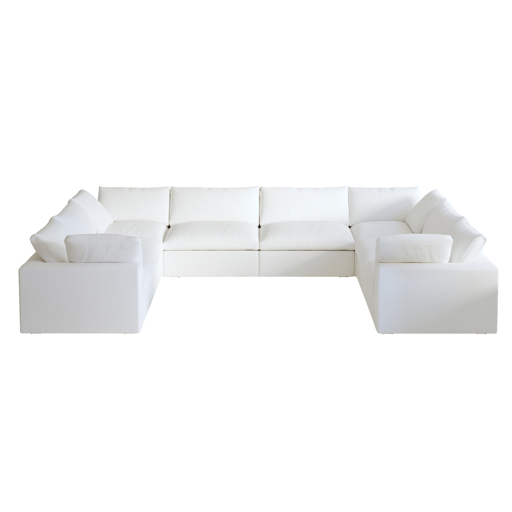 Sky Cloud | 160.6″ 8-Seat Armrest Sectional Couch Set