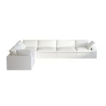 Sky Cloud Sectional Sofa | Modular Washable 160-Inch Linen Corner Sectionals 6-Seaters
