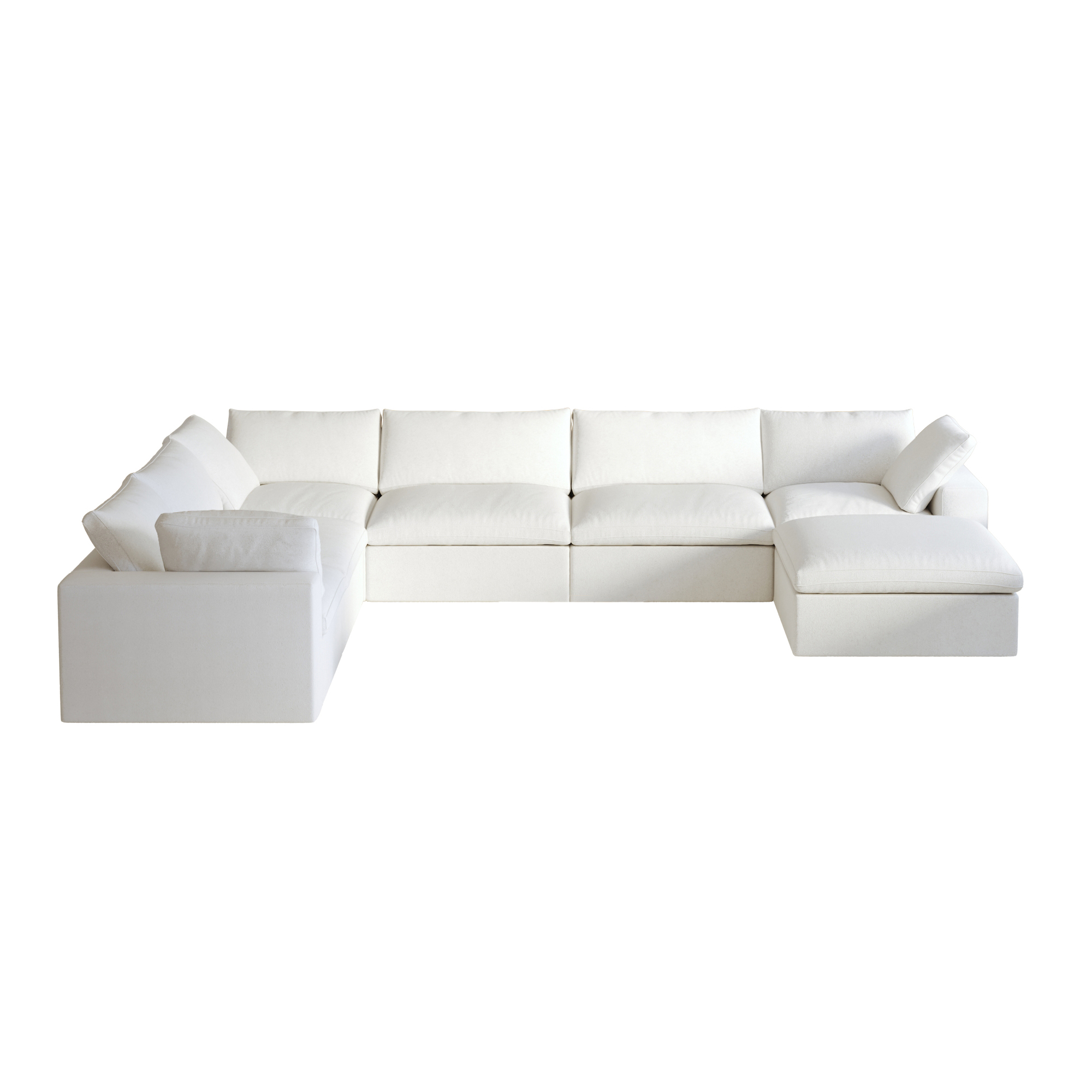 Sky Cloud | 160.6″ Modular Sofa Set 7-Seat Chaise Corner Sectional