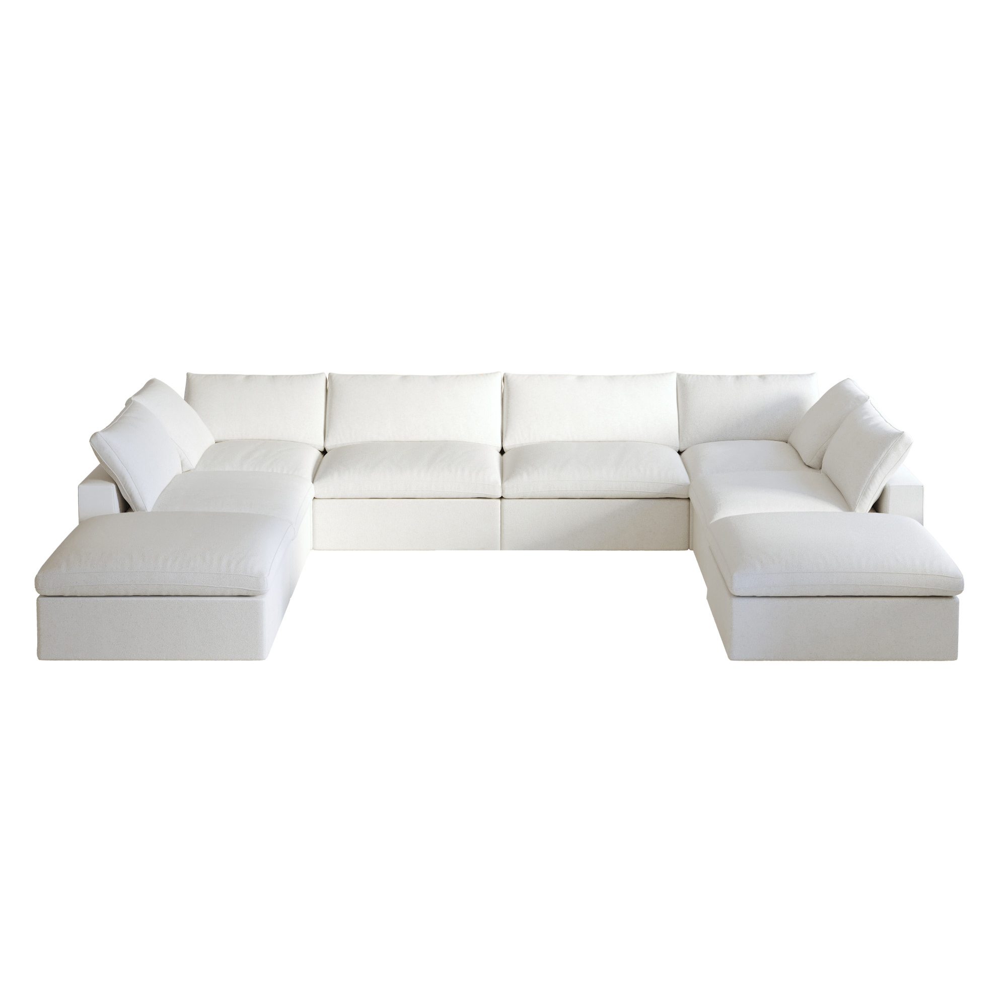 Sky Cloud | 160.6″ Modular Sofa 8-Seat Double Lounger Sectional Couch Set