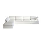 Sky Cloud Sectional Sofa | Washable Cover 160-Inch Linen Corner Sectionals 6-Seaters