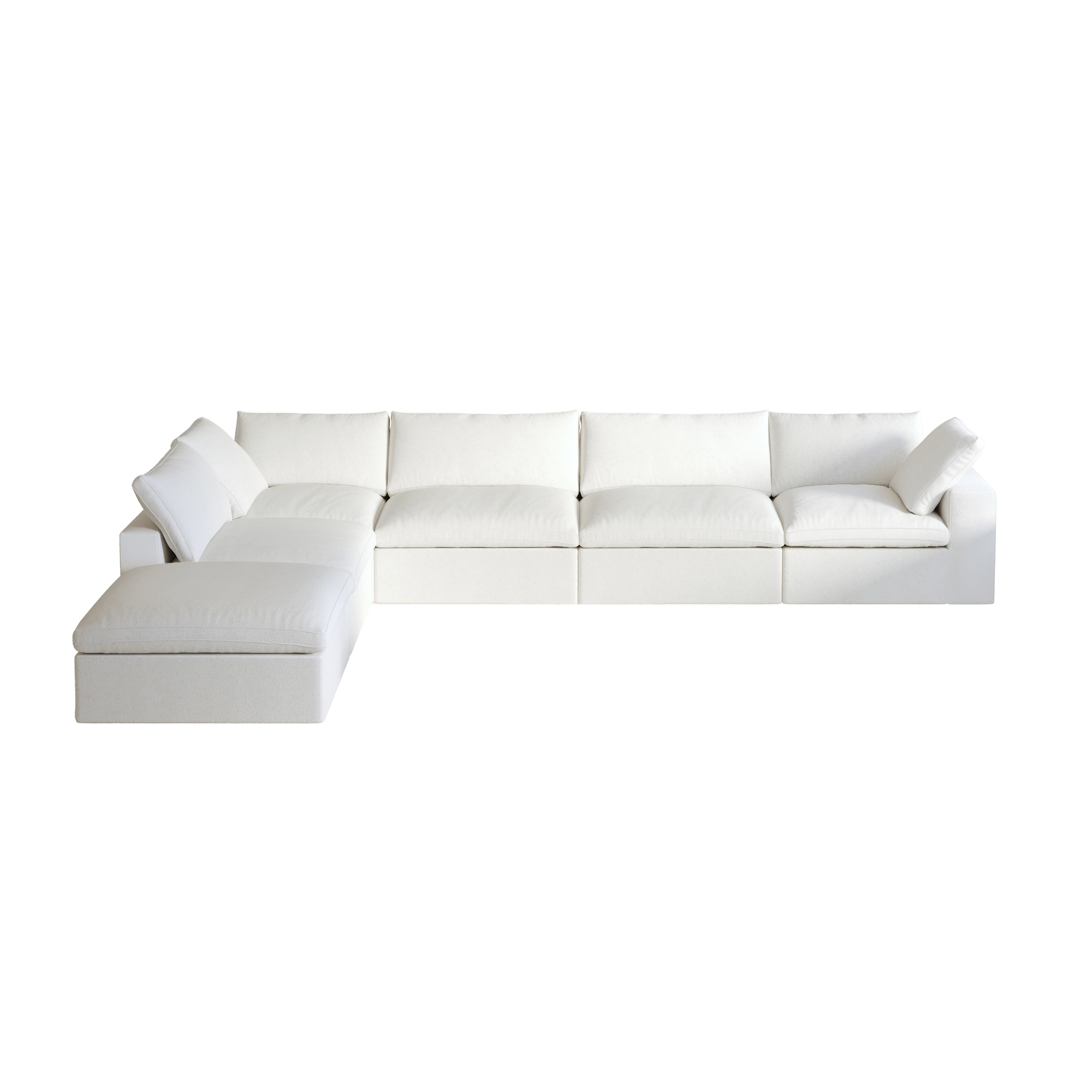 Sky Cloud | 160.6″ 6-Seater Corner Lounger Sectional Sofa Set