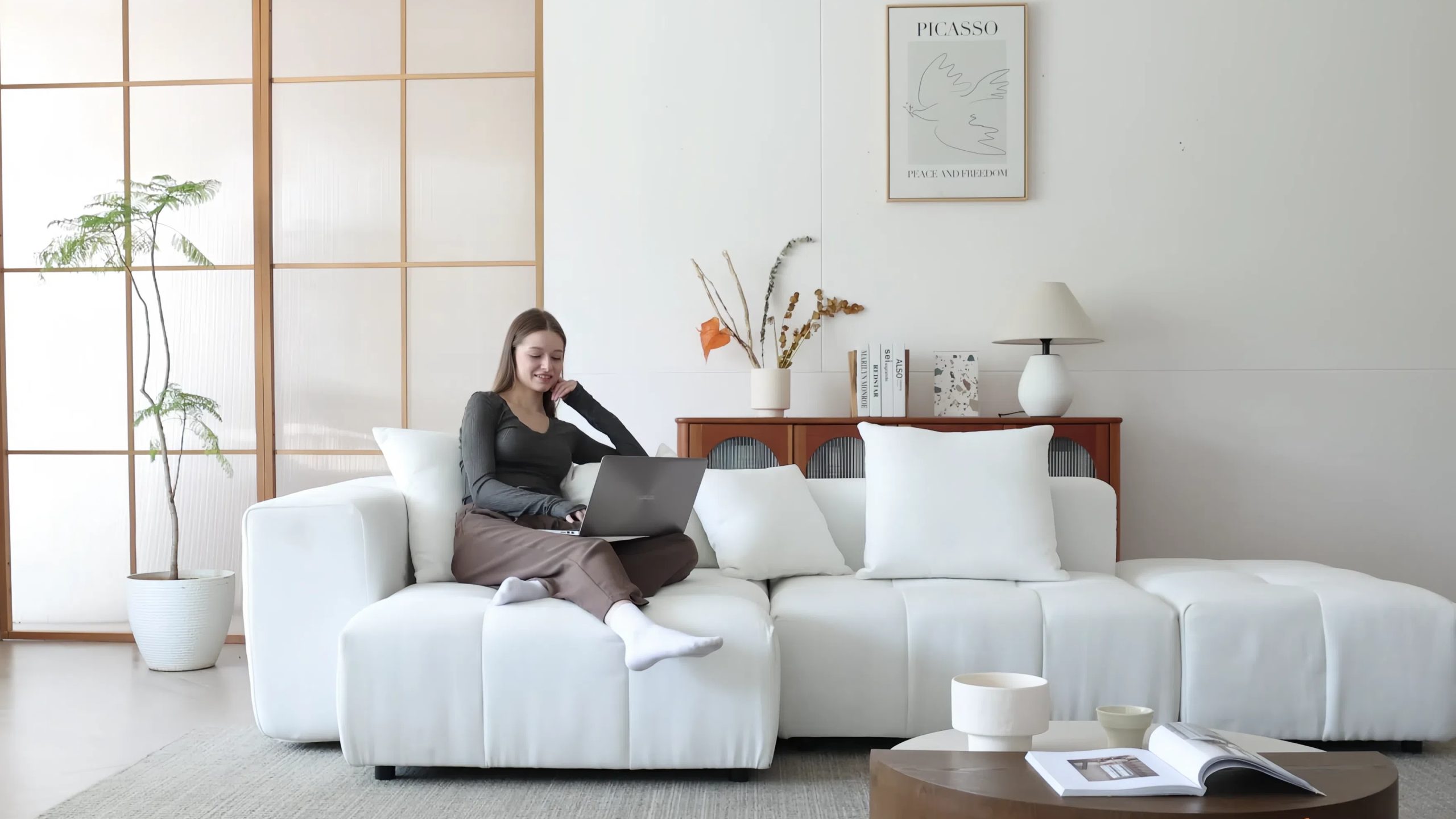 Pixel Classic Modular Sofa | 119.27″ 3-Seater Sofa Chaise Lounge