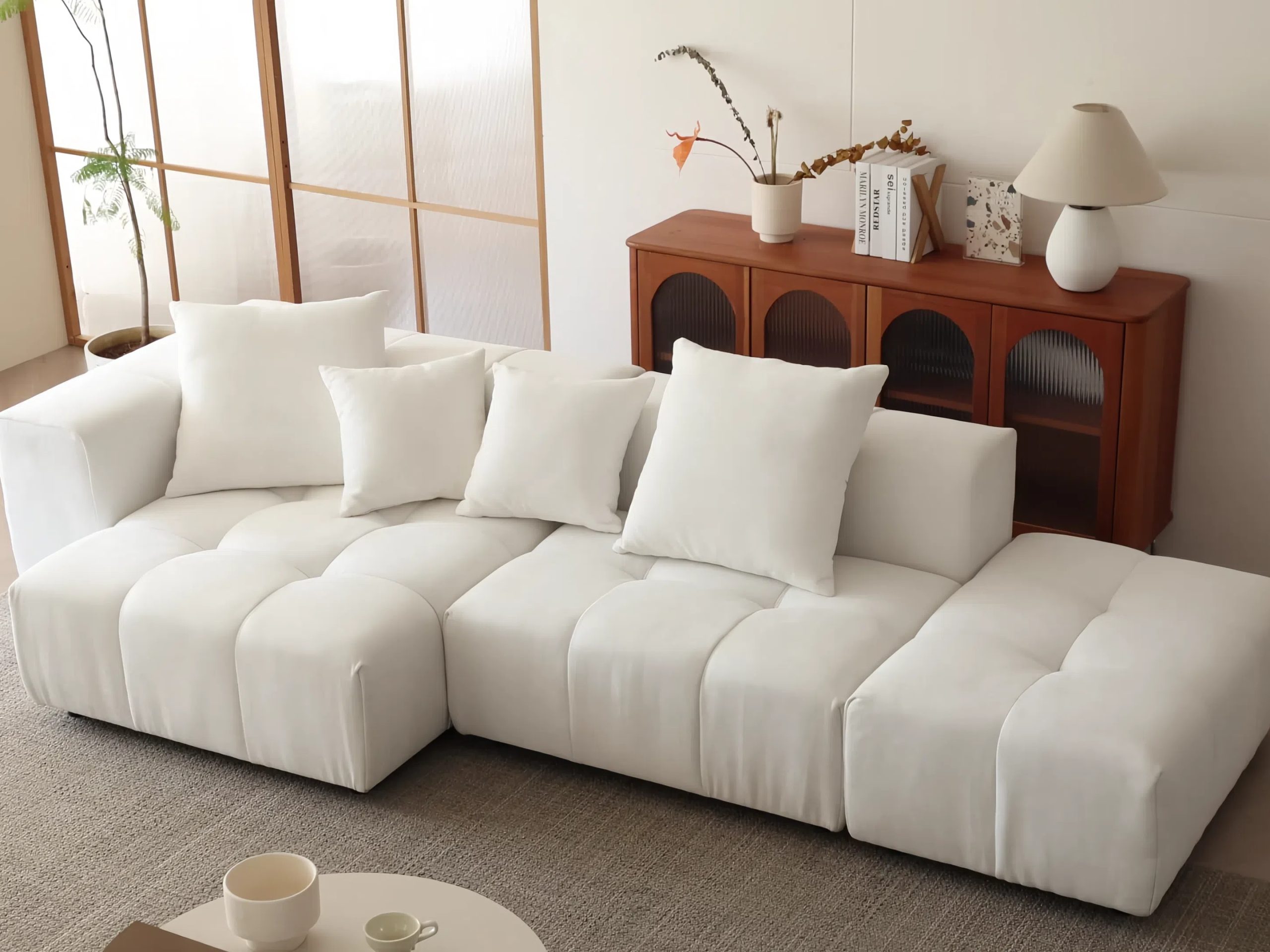 Pixel Classic Modular Sofa | 119.27″ 3-Seater Sofa Chaise Lounge