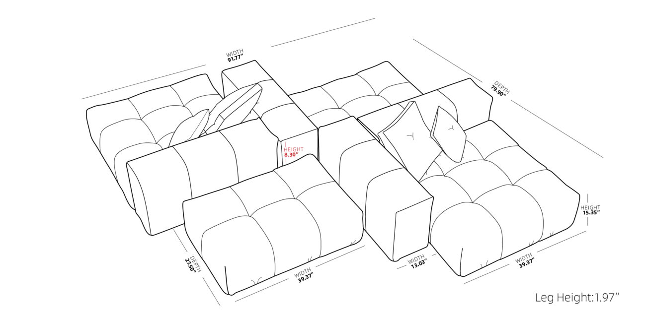 127 4-pieces seat size 12.04