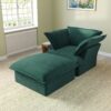 green chaise lounge sofa