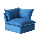 Sky Classic Velvet Cloud Sofa | Washable Cover 43-Inch Velvet Single Sofa 1-Seaters