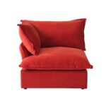 Sky Classic Velvet Cloud Sofa | Replaceable Cover 41-Inch Velvet Armrest Seat 1-Seater
