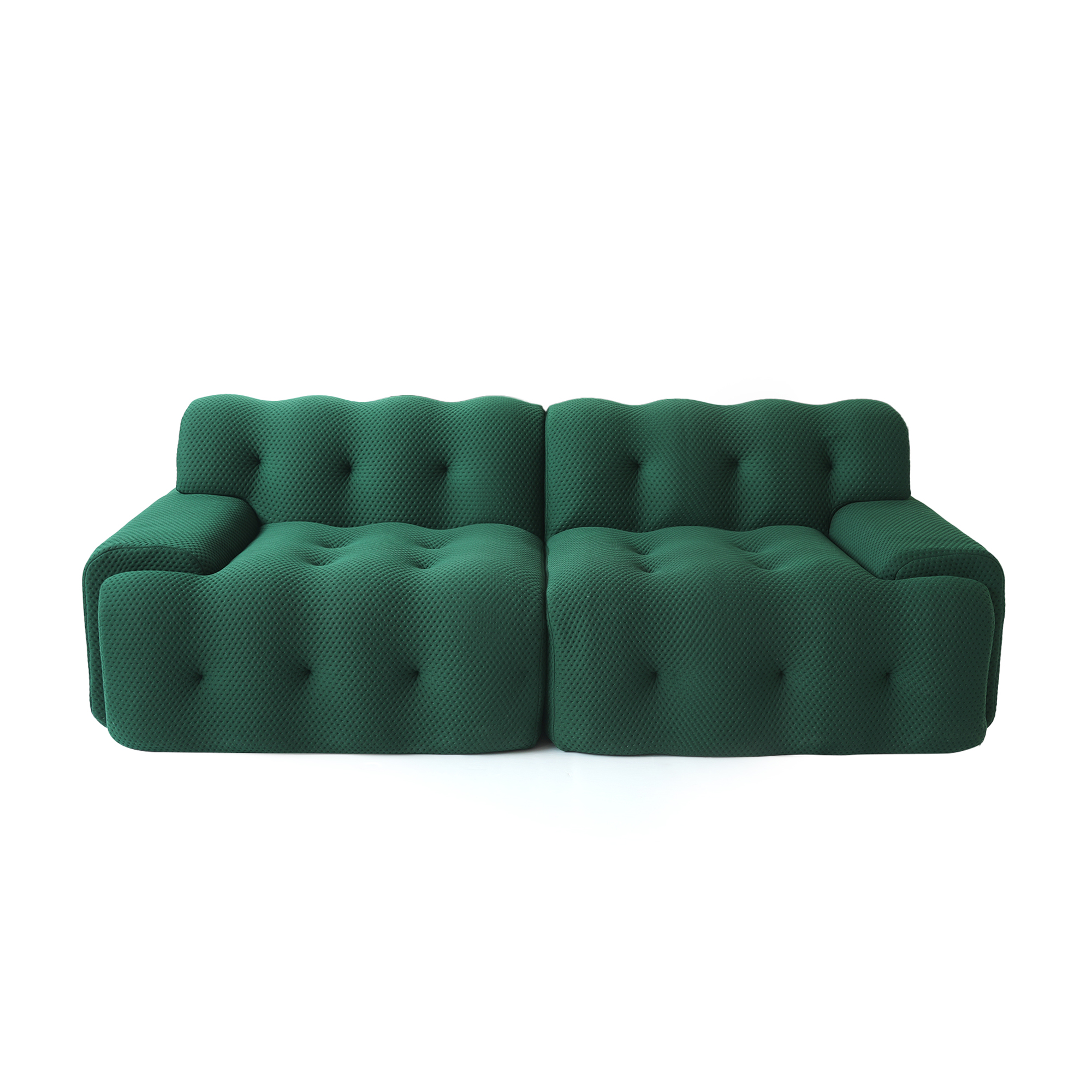 Bubble | Green The Curve Modular 3D Knitted Sofa