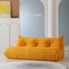 Caterpillar sofa in yellow 3-seater side