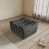 131 floor sofa black single ottoman side