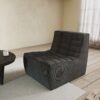 131 floor sofa black single seat side