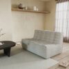 131 floor sofa grey 2-seater side