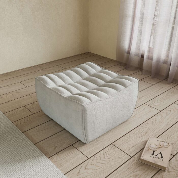 131 floor sofa grey single ottoman side