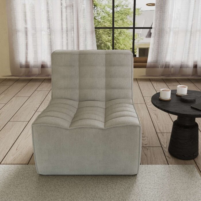 131 floor sofa grey single seat 01