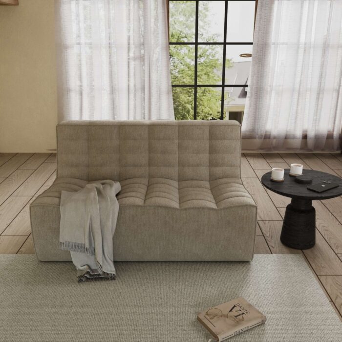 131 floor sofa khaki 2-seater 01