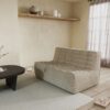 131 floor sofa khaki 2-seater side