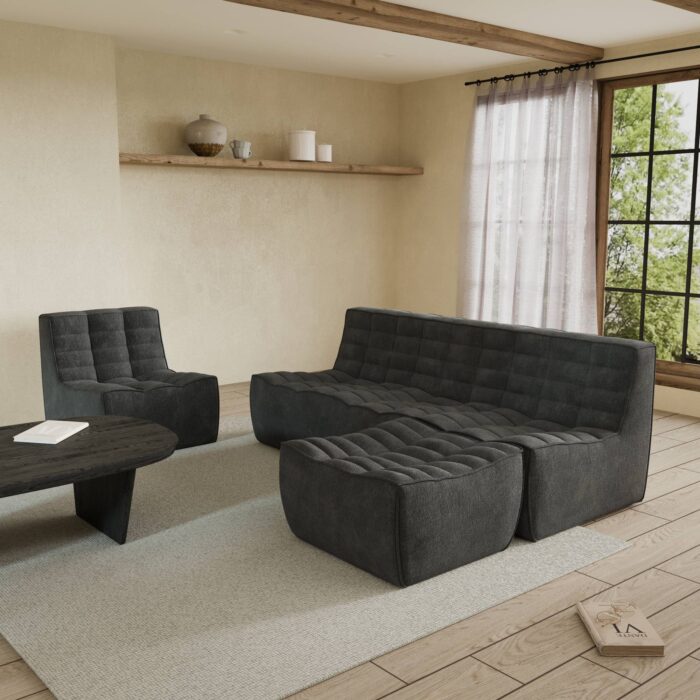 131BK-waffle sofa 3 pieces set 02