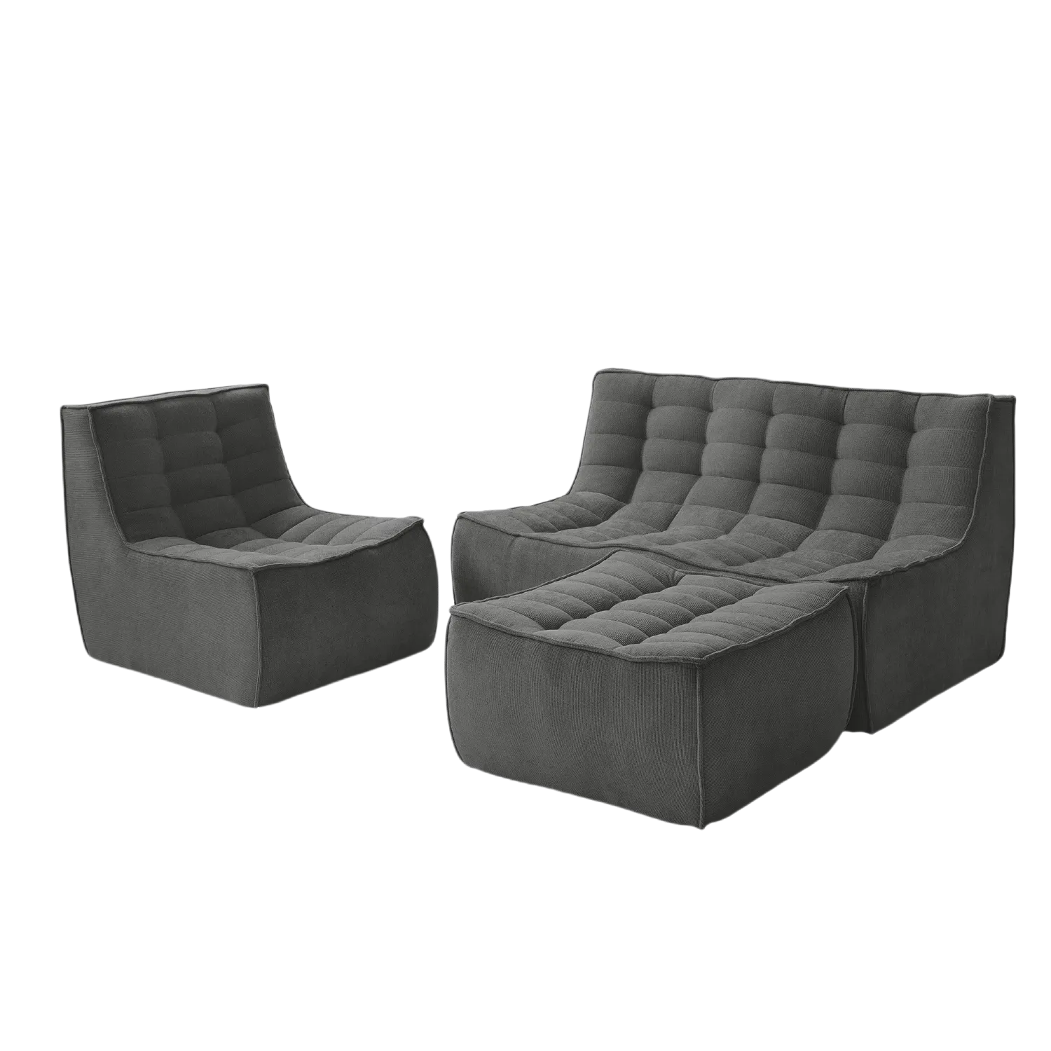 Cozy Comfort Waffle Sofa Sets 4-Seaters