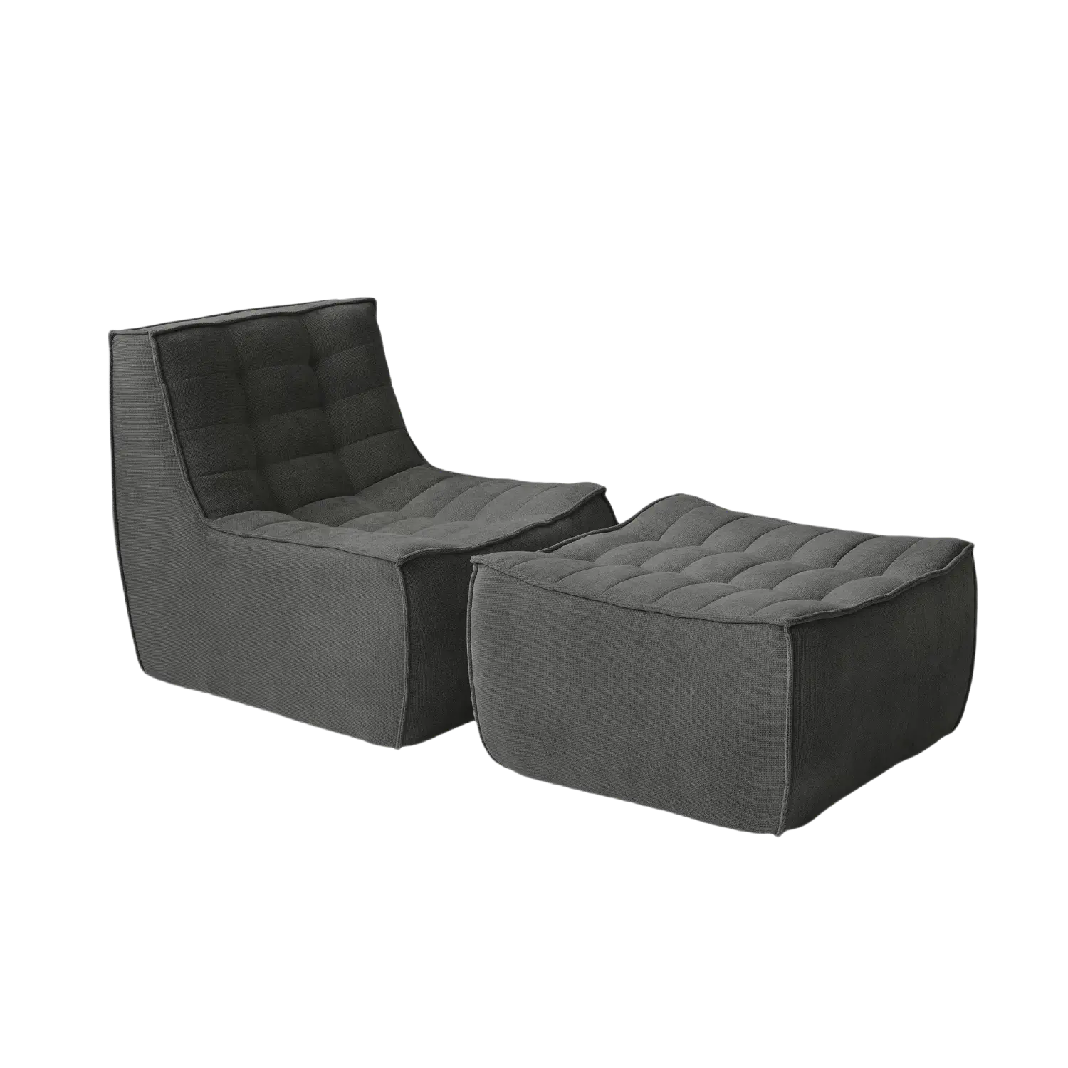 Floor-Level Comfort Waffle Sofa Sets 2-Seaters