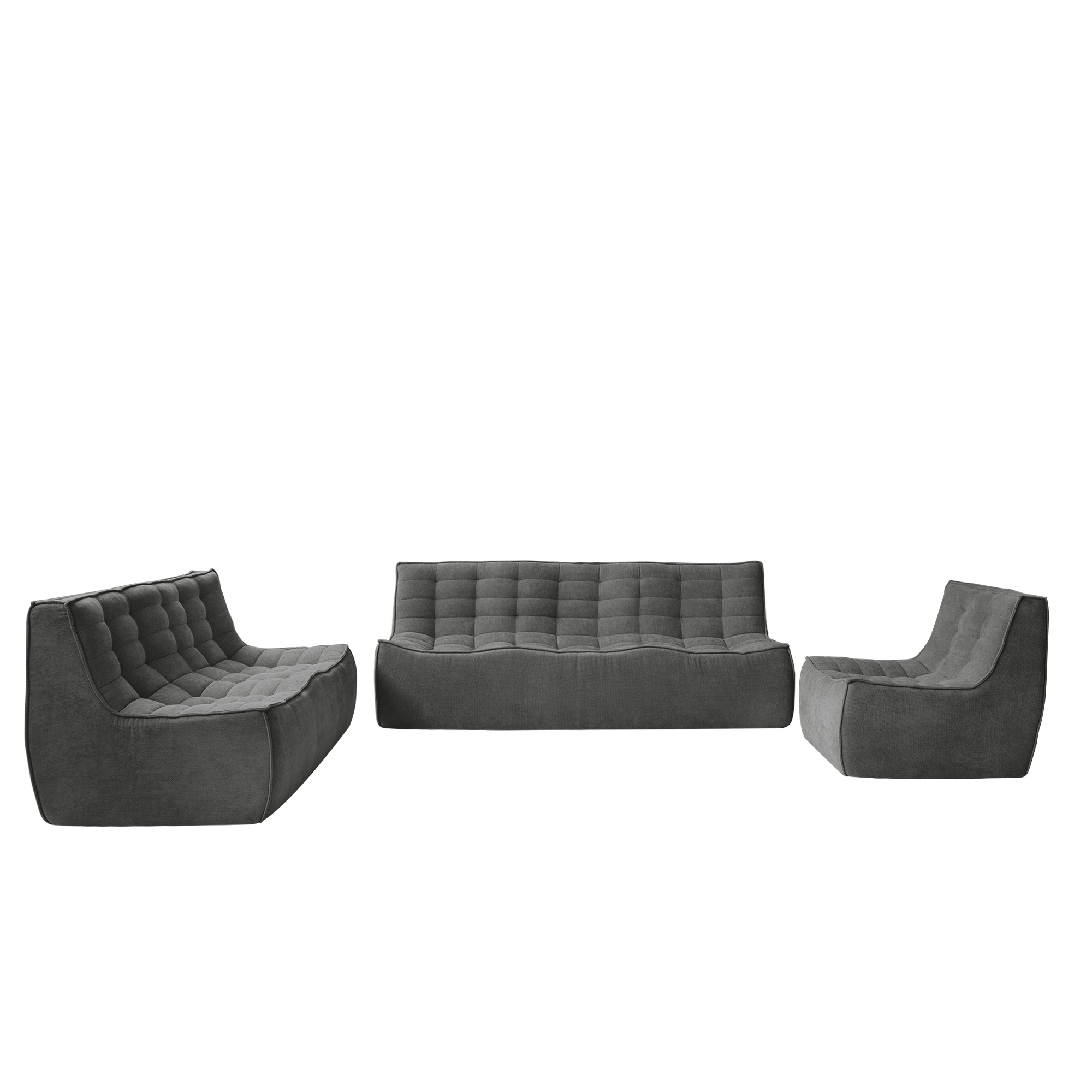 Caterpillar Classic | Waffle Floor Sofa 3 Seater Lazy Set