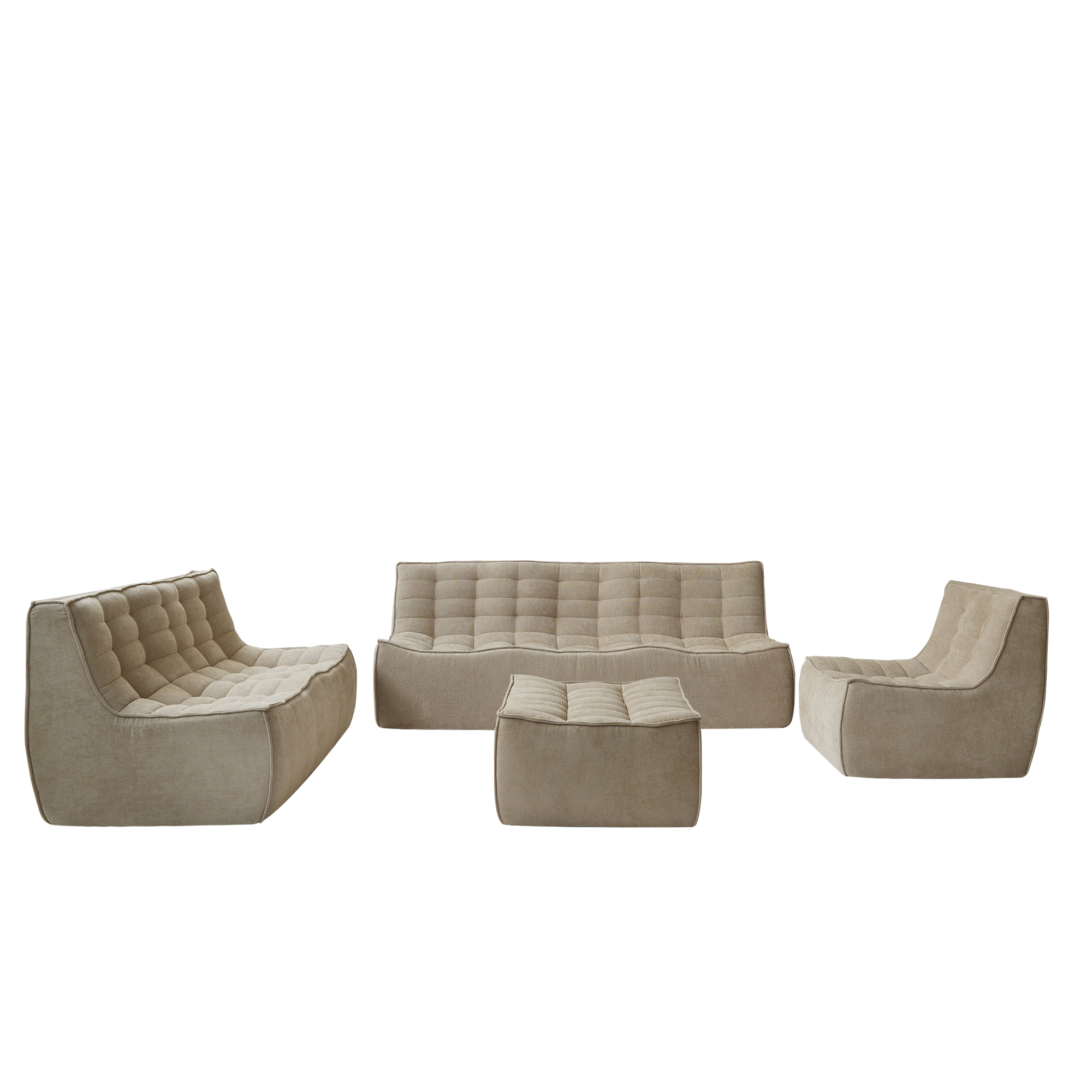 Caterpillar Classic | Waffle Floor Sofa 4 Pieces Cozy Set