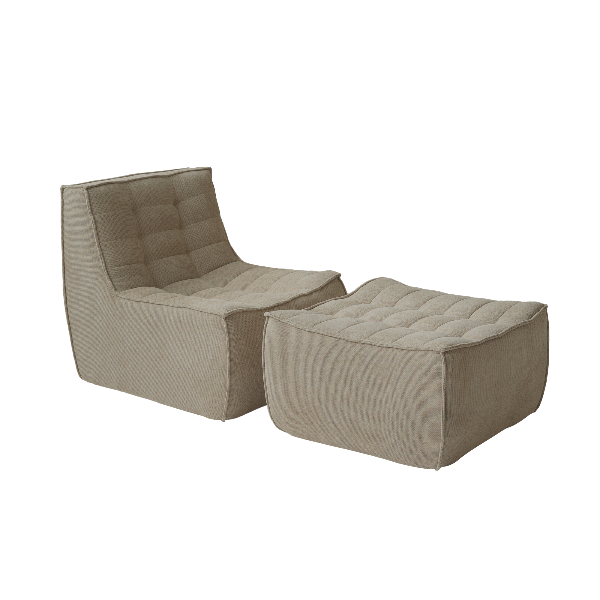 Caterpillar Classic | Waffle Floor Single Sofa With Ottoman