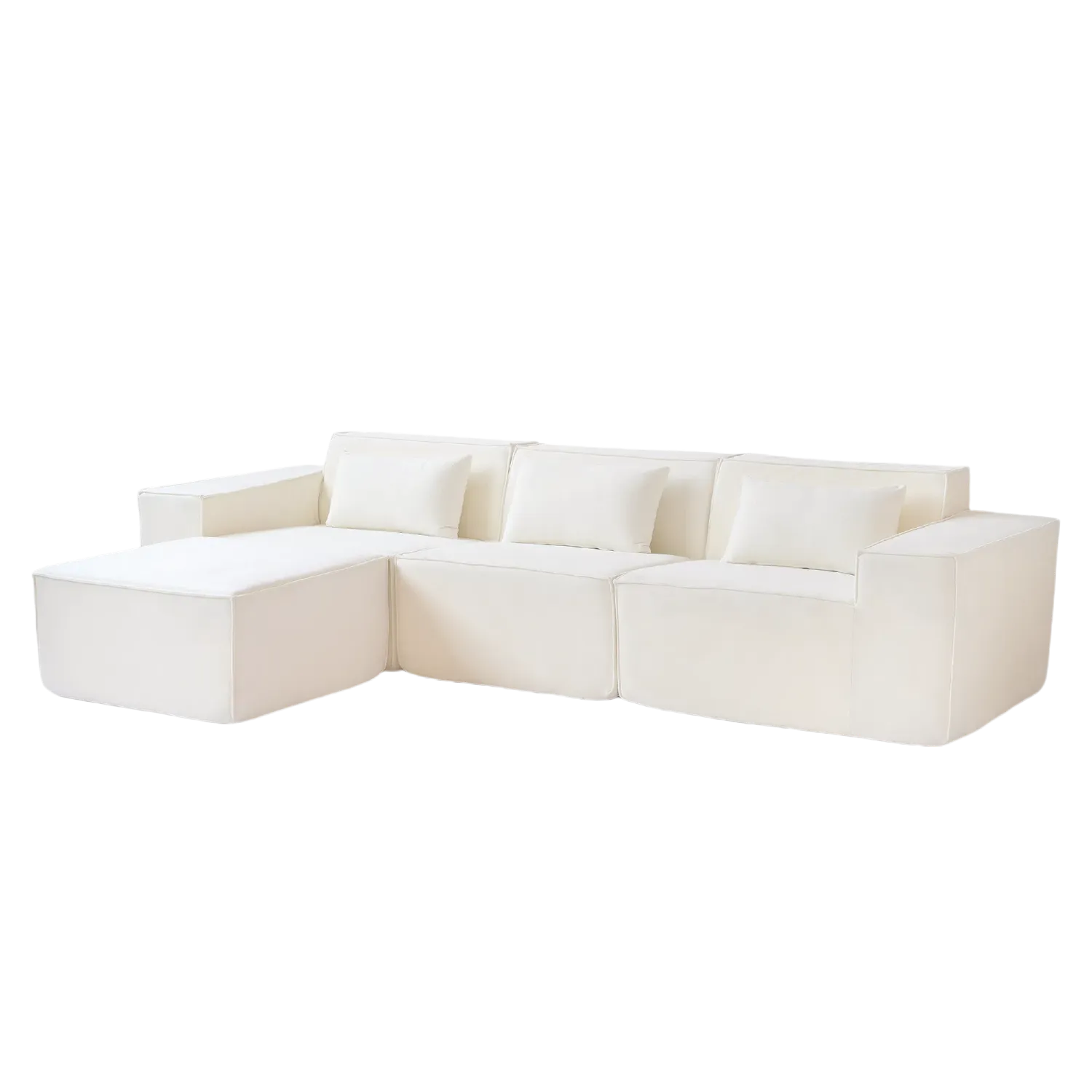 Modular Comfort Cloud Velvet Chaise Sectionals 4-Seaters