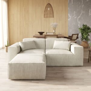 Urban Plus | Corduroy 2-Seater Sofa Leisure Loveseat Set