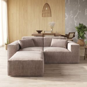 Urban Plus | Corduroy 2-Seater Sofa Leisure Loveseat Set