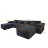 130 four seater U-shaped sofa size