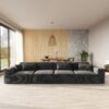 130 vita black four seater sofa p