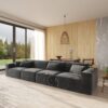 130 vita black four seater sofa side