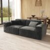 130 vita black loveseat sofa side