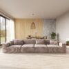 130 vita brown four seater sofa p