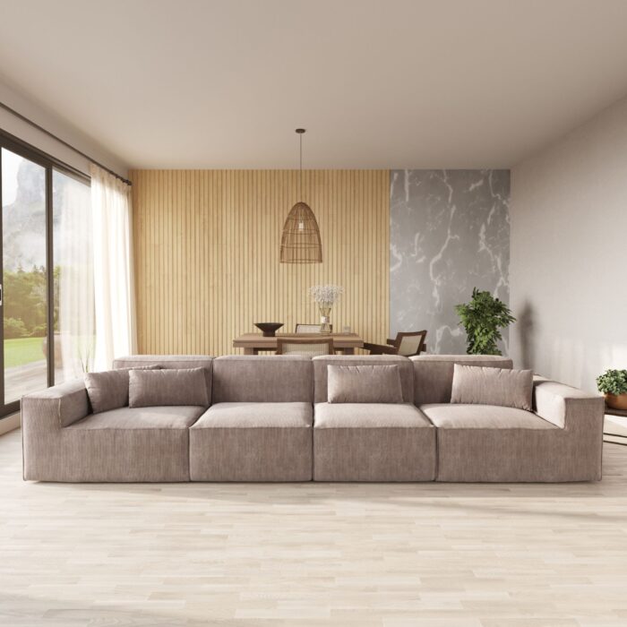 130 vita brown four seater sofa p