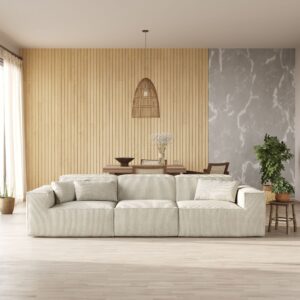 Urban Plus | 3-Seater Corduroy Modular Sectional Sofa